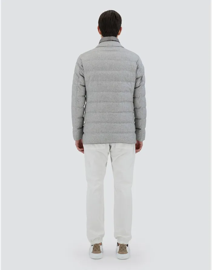 Herno BLAZER IN CASHMERE AND SILK Light Grey Men Blazers