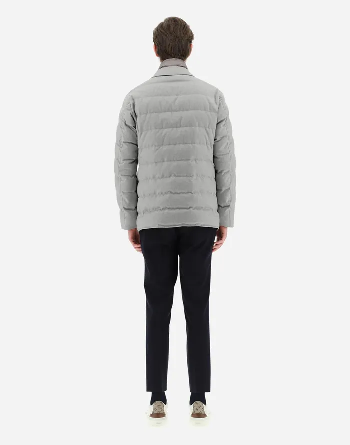 Herno BLAZER IN CASHMERE AND SILK Light Grey Men Blazers