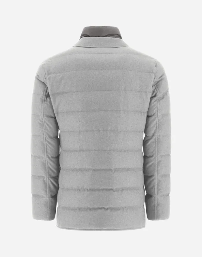 Herno BLAZER IN CASHMERE AND SILK Light Grey Men Blazers