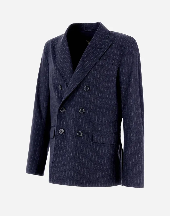 Herno BLAZER IN LIGHTPINSTRIPE Navy Blue Men Blazers