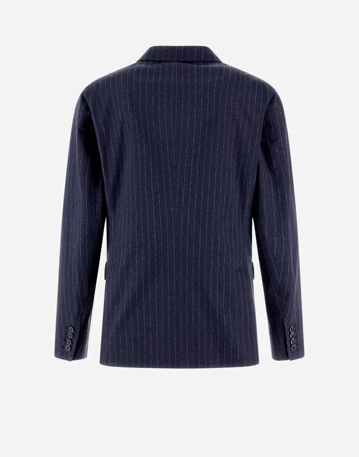 Herno BLAZER IN LIGHTPINSTRIPE Navy Blue Men Blazers