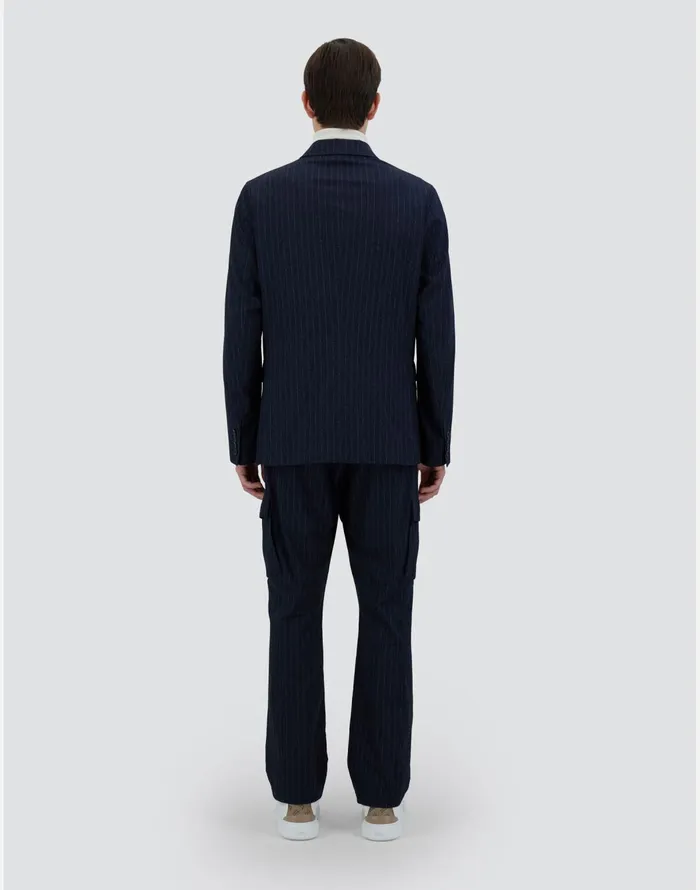 Herno BLAZER IN LIGHTPINSTRIPE Navy Blue Men Blazers