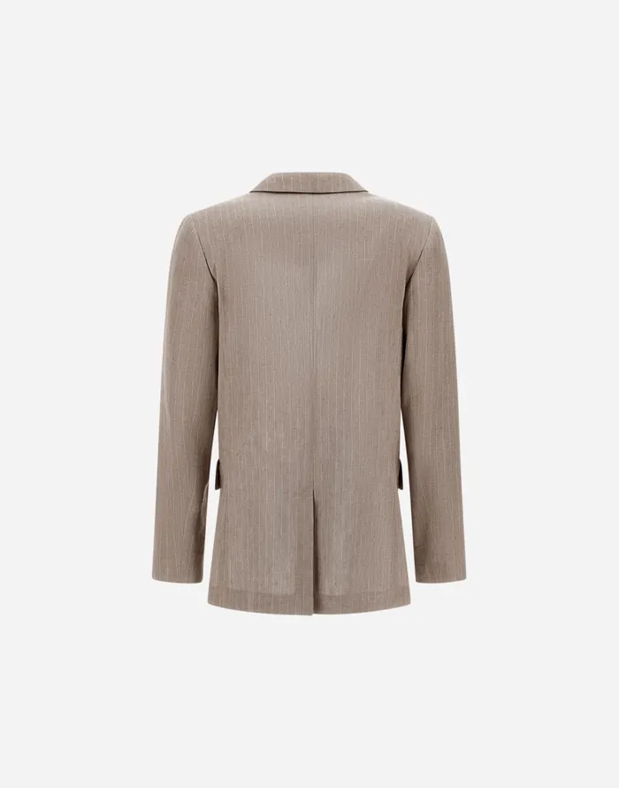 Herno BLAZER IN LINENPINSTRIPE Chantilly Women Blazers