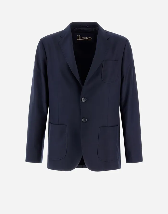 Herno BLAZER IN NEWBUSINESS Navy Blue Men Blazers