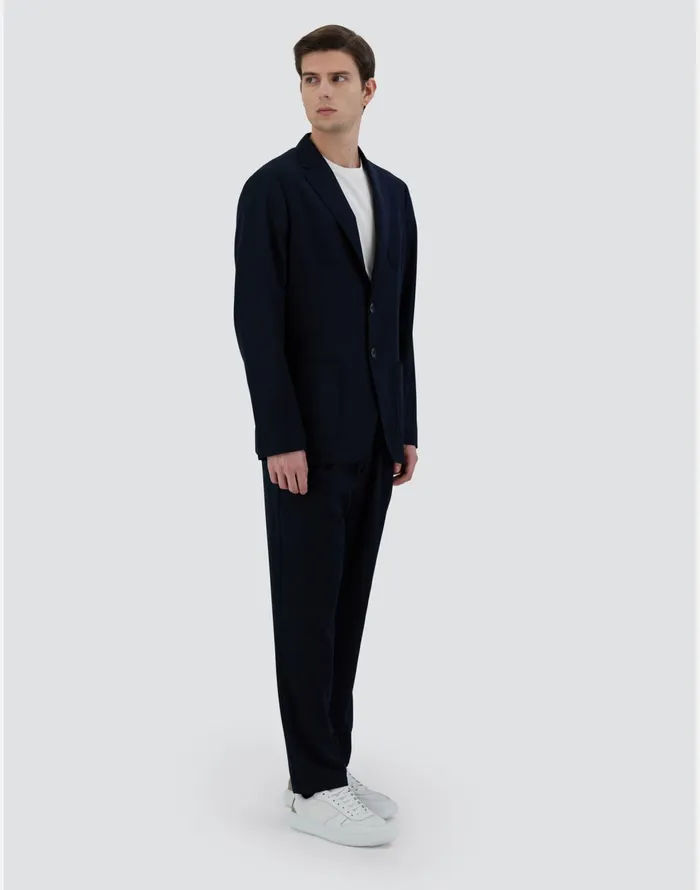 Herno BLAZER IN NEWBUSINESS Navy Blue Men Blazers