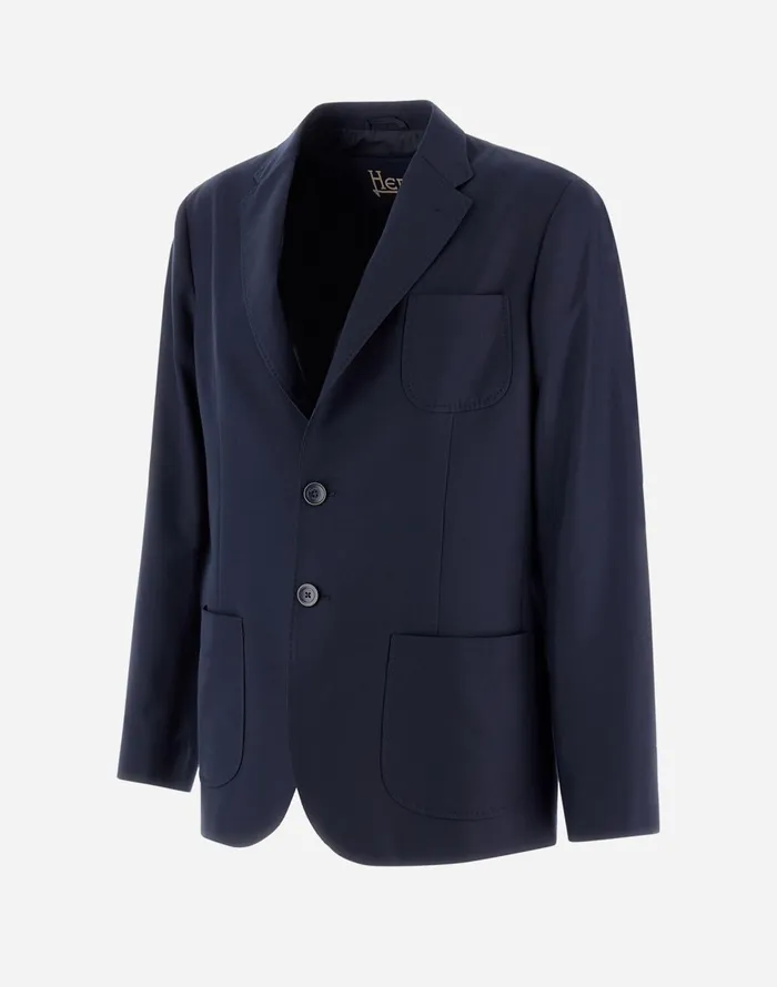 Herno BLAZER IN NEWBUSINESS Navy Blue Men Blazers
