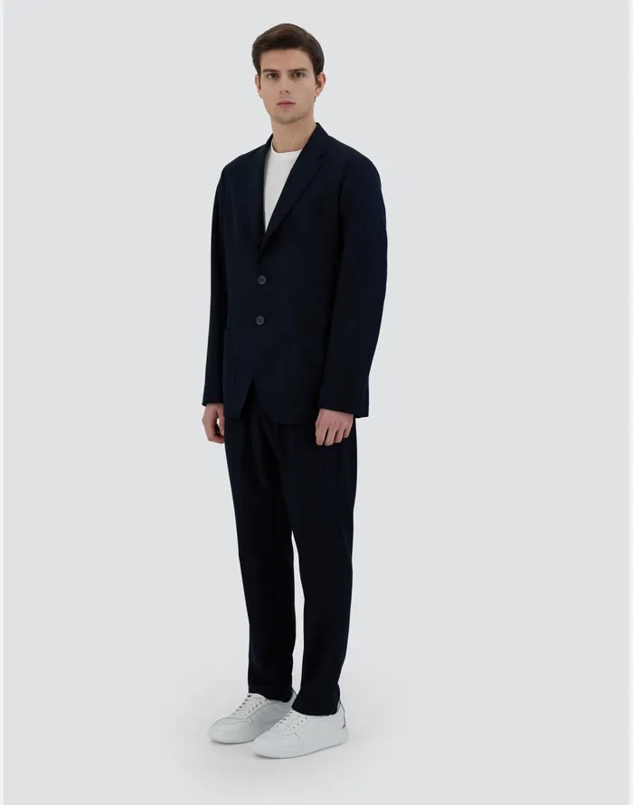 Herno BLAZER IN NEWBUSINESS Navy Blue Men Blazers
