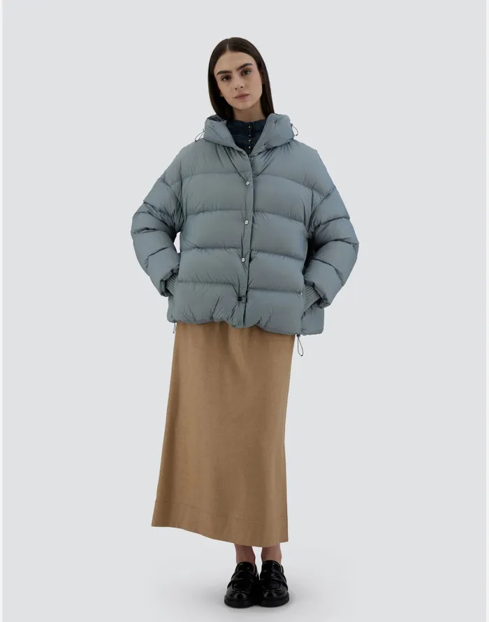 Herno BOMBER JACKET IN ECOAGE Powder Women Bomber