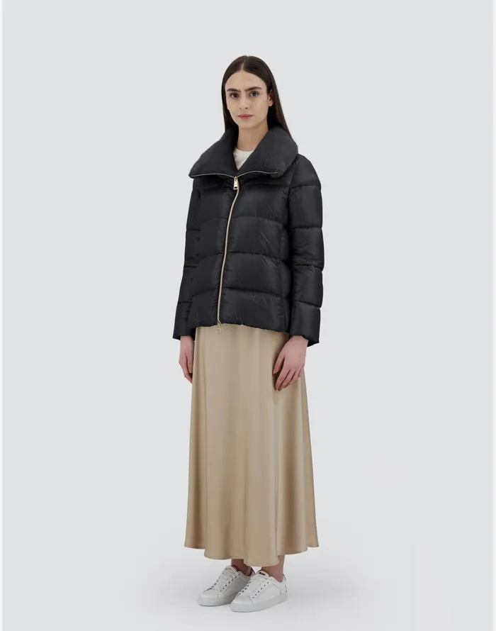 Herno BOMBER JACKET IN NYLON ULTRALIGHT AND NEW LADY FAUX FUR Black Women Bomber