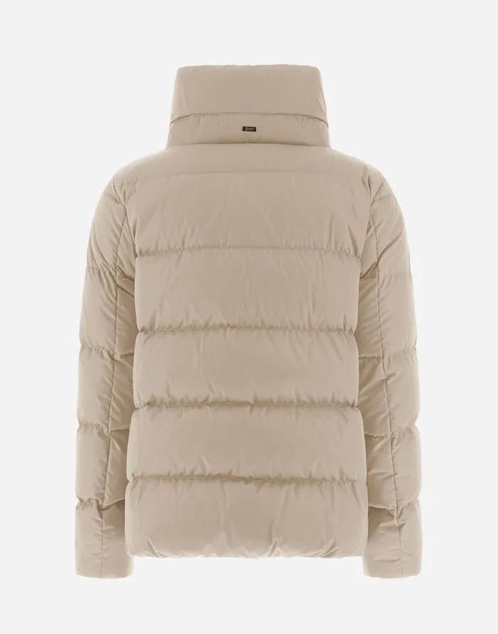 Herno CAPE IN SATIN Chantilly Women Short Down Jackets