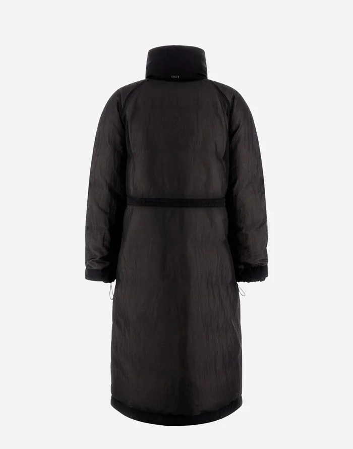 Herno JACKET IN SEETHROUGH NYLON Black Women Parka and Jackets