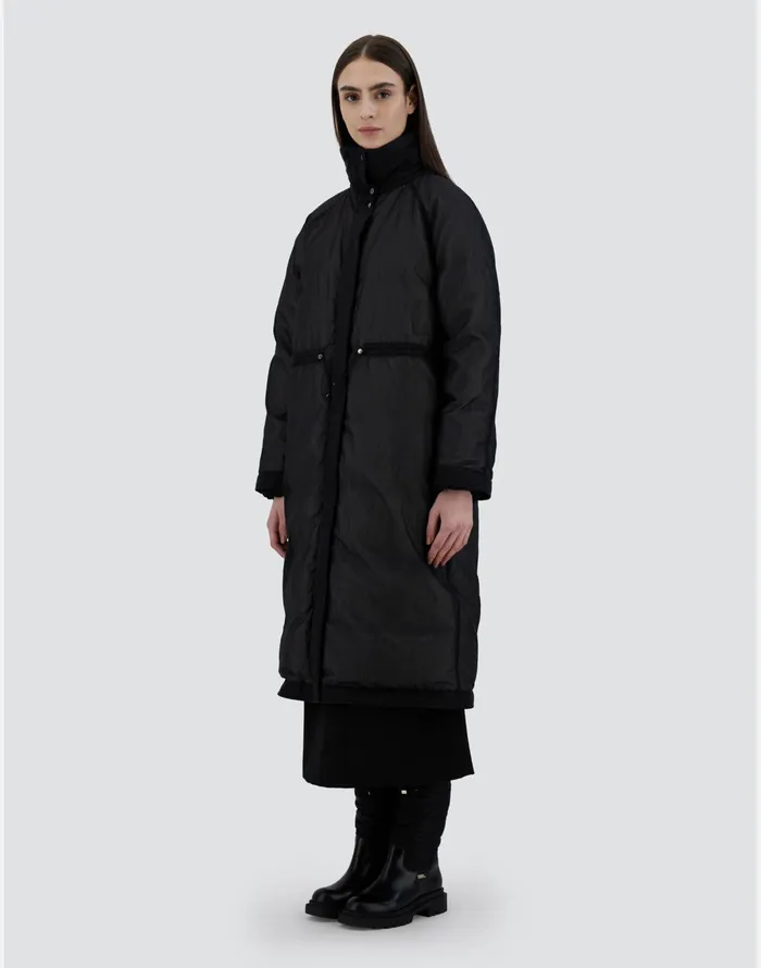 Herno JACKET IN SEETHROUGH NYLON Black Women Parka and Jackets