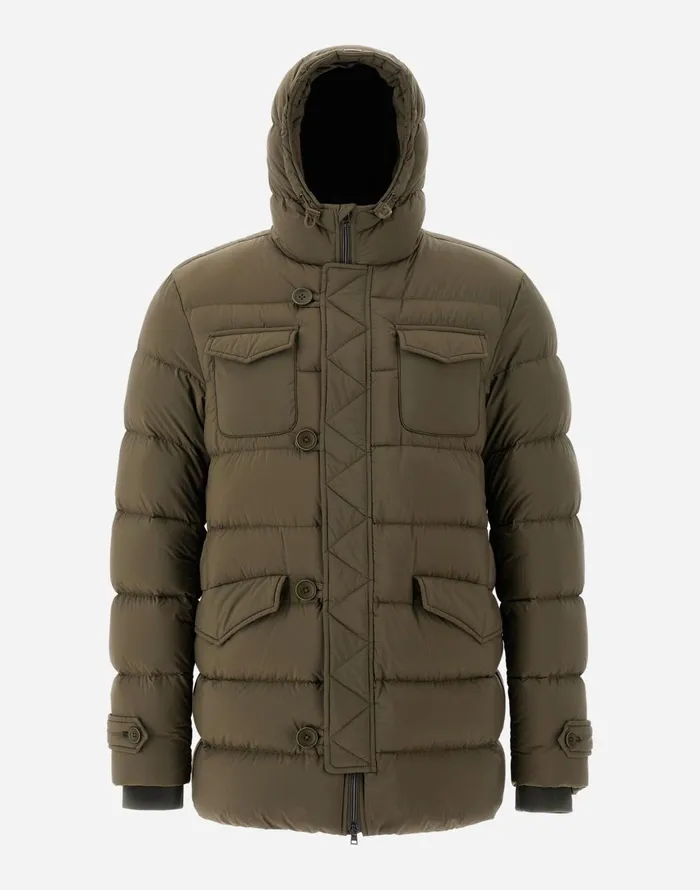 Herno L039ESKIMO Greenbeige Men Parka and Jackets