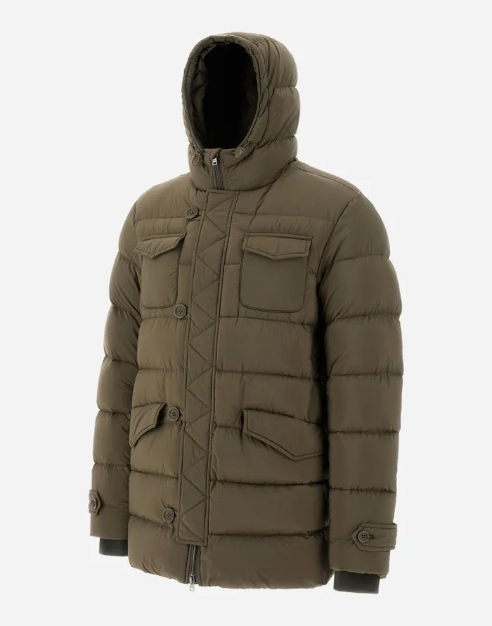 Herno L039ESKIMO Greenbeige Men Parka and Jackets