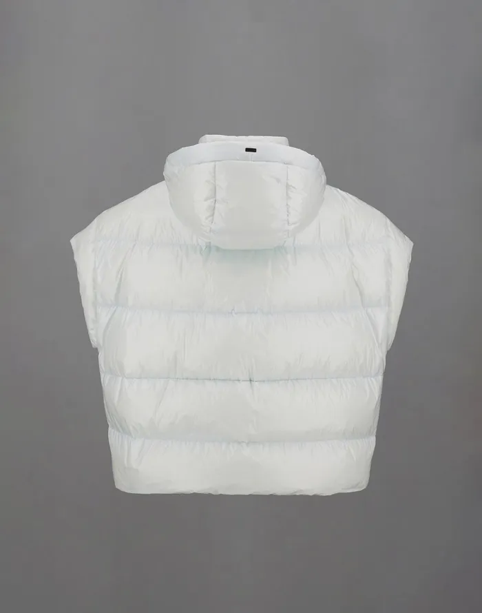 Herno LAMINAR GILET IN 2L GLAZED RIPSTOP Icelight Blue Women Laminar Down Jackets