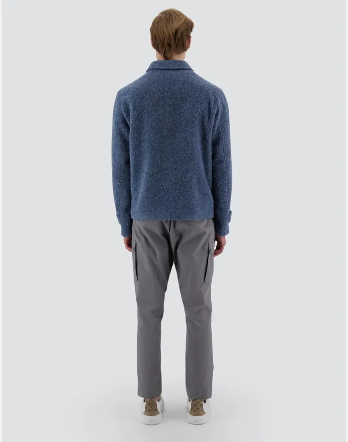 Herno RESORT SHIRT IN FOG WOOL Denim Men Shackets