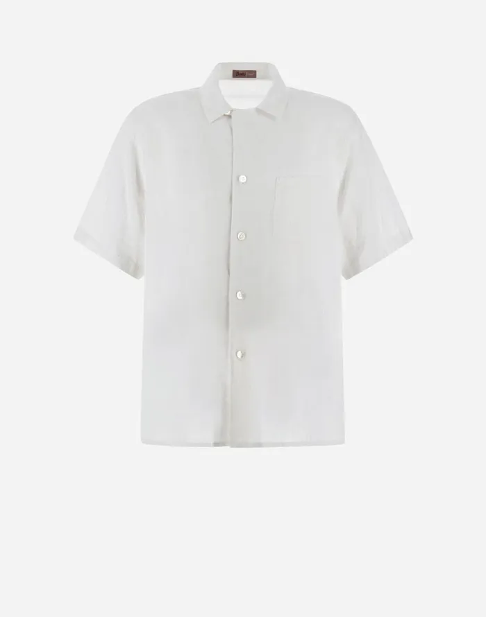 Herno RESORT SHIRT IN LINUS White Men Shirts