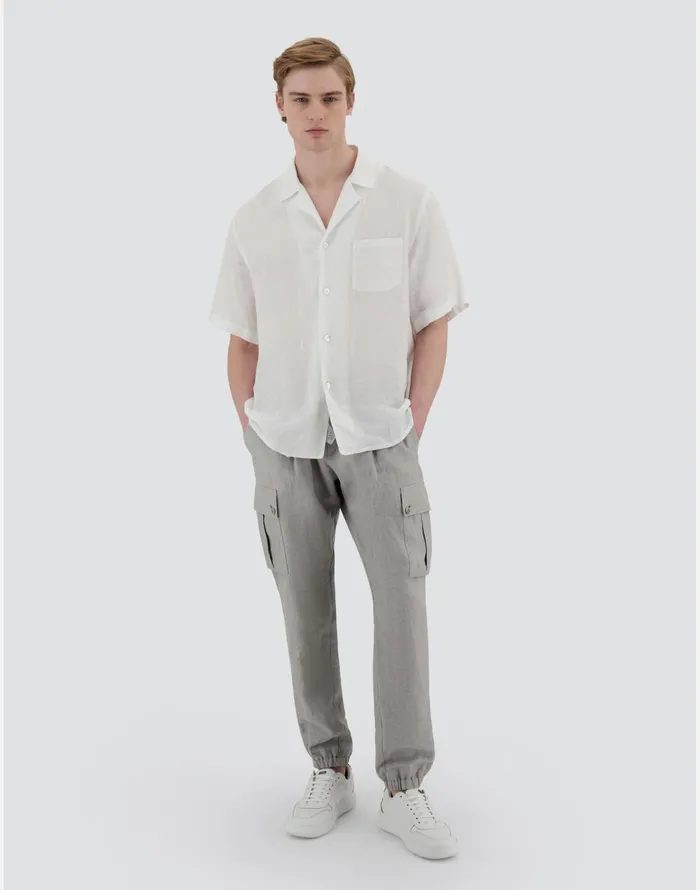 Herno RESORT SHIRT IN LINUS White Men Shirts