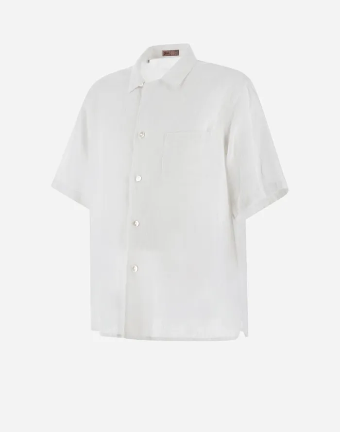 Herno RESORT SHIRT IN LINUS White Men Shirts