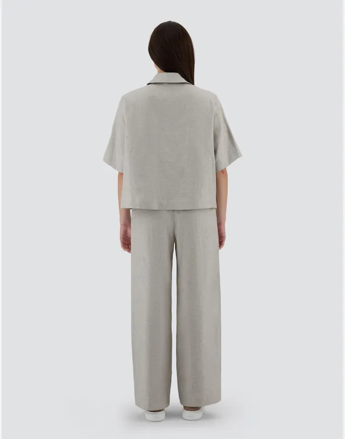 Herno RESORT SHIRT IN NEW LINO LUREX Light Grey Women Shirts