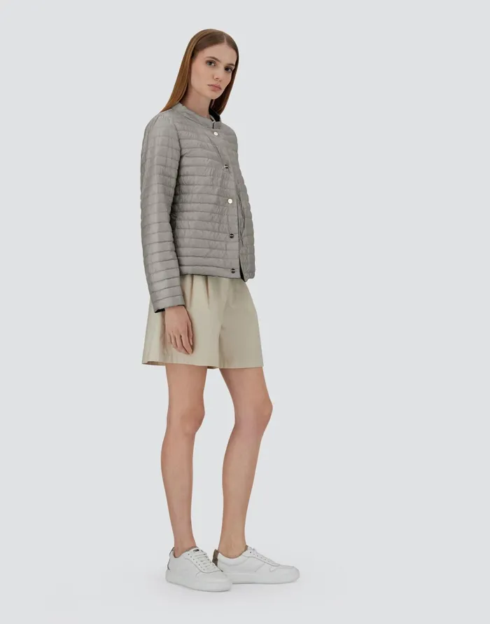 Herno REVERSIBLE JACKET IN ECOAGE AND NYLON ULTRALIGHT Blackchantilly Women Parka and Jackets