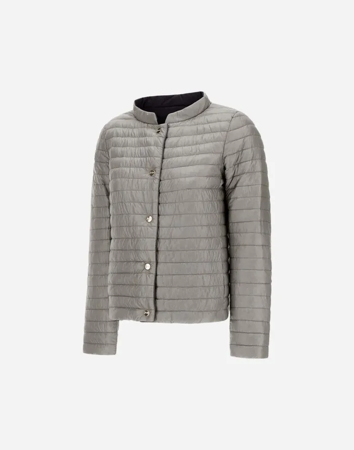 Herno REVERSIBLE JACKET IN ECOAGE AND NYLON ULTRALIGHT Blackchantilly Women Parka and Jackets