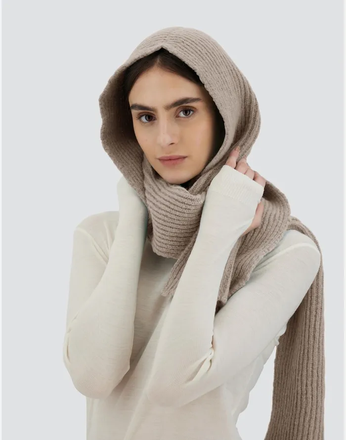 Herno SCARF IN PLAINALPACA WOOL Chantilly Women Scarves