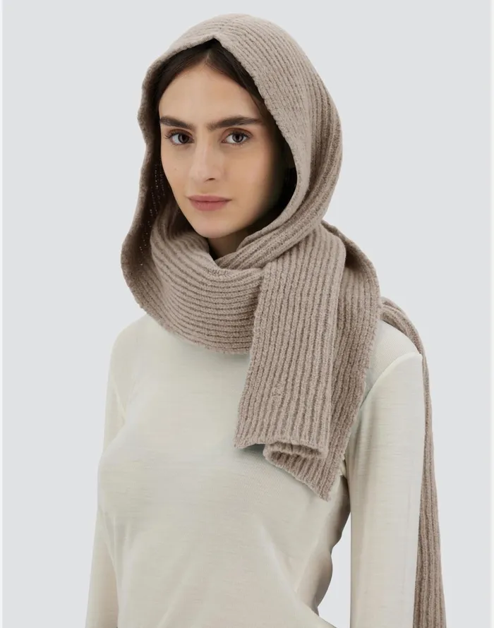 Herno SCARF IN PLAINALPACA WOOL Chantilly Women Scarves