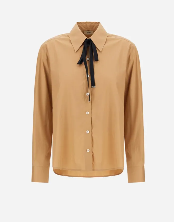 Herno SHIRT IN COTTON Camel Women Shirts