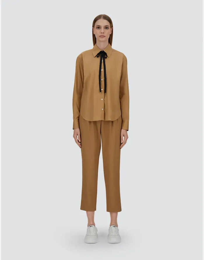 Herno SHIRT IN COTTON Camel Women Shirts