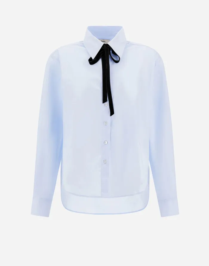 Herno SHIRT IN COTTON Light Blue Women Shirts