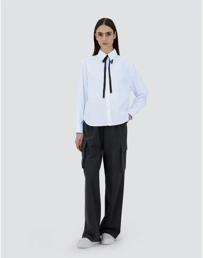 Herno SHIRT IN COTTON Light Blue Women Shirts