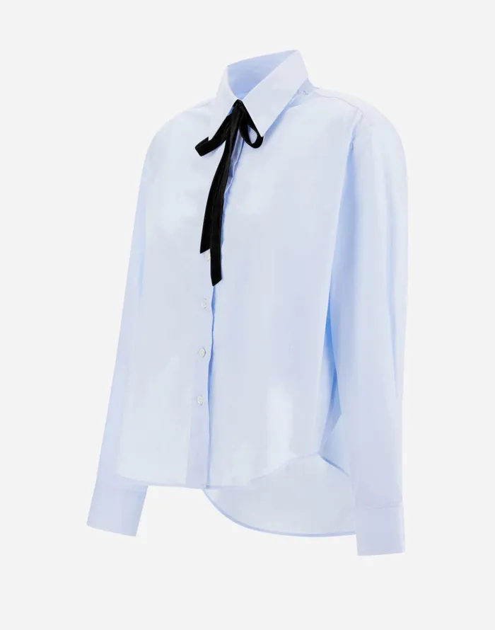 Herno SHIRT IN COTTON Light Blue Women Shirts