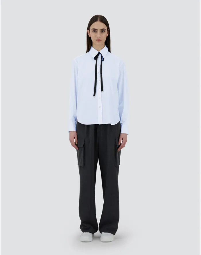 Herno SHIRT IN COTTON Light Blue Women Shirts