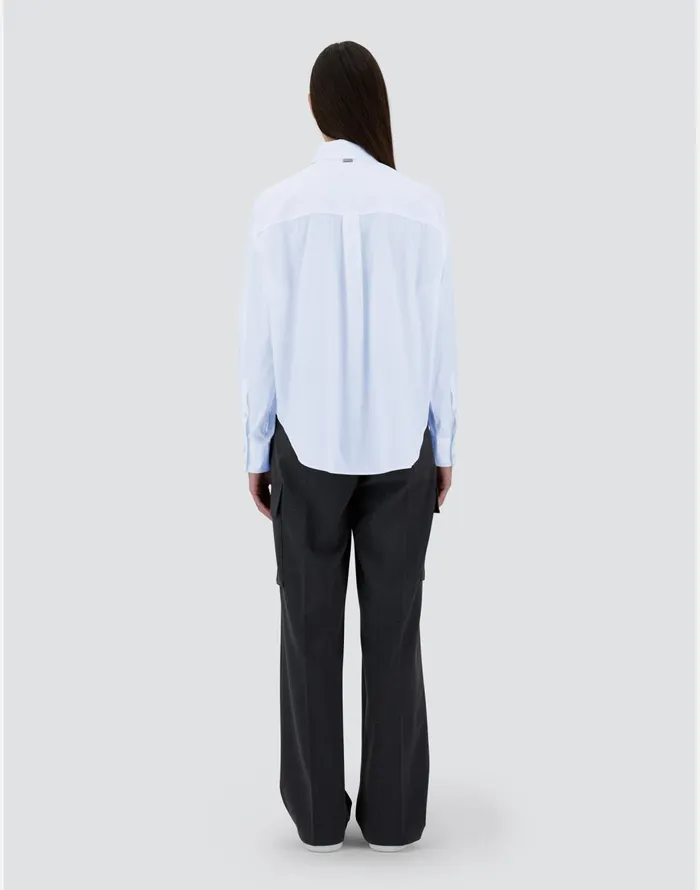 Herno SHIRT IN COTTON Light Blue Women Shirts