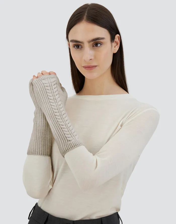 Herno SLEEVES IN COMFY INFINITY Chantilly Women Sleeves and Gloves