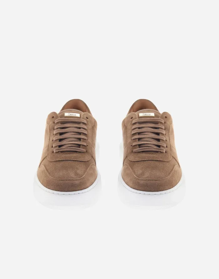 Herno SUEDE AND MONOGRAM TRAINERS Camel Men Shoes