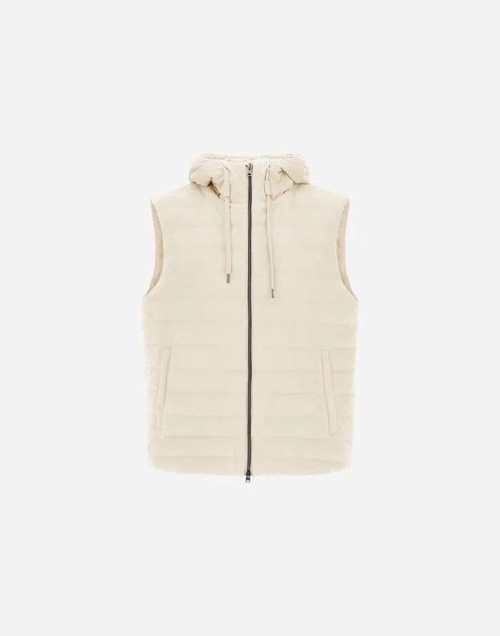 Herno SUEDE EFFECT VEST Chantilly Men Vests