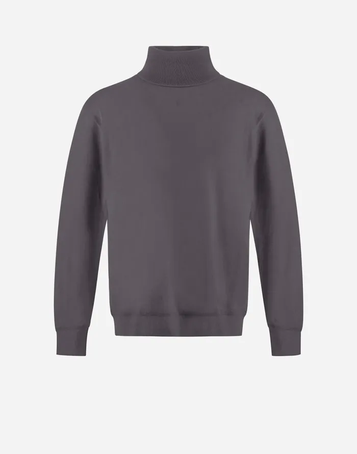 Herno SWEATER IN ENDLESS WOOL Grey Men Knitwear