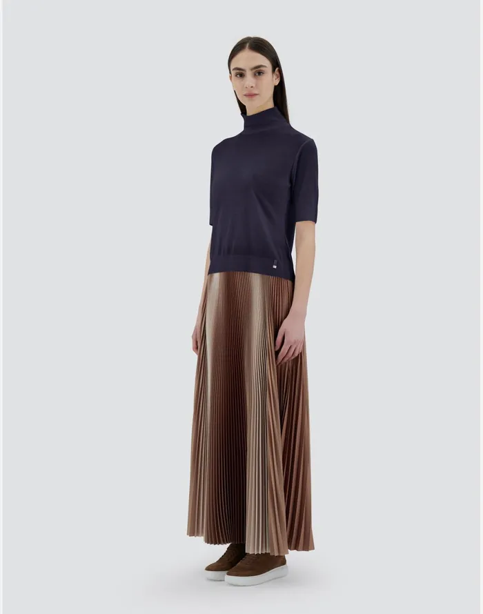 Herno SWEATER IN FINE WOOL JERSEY Navy Blue Women Sweaters and Cardigan