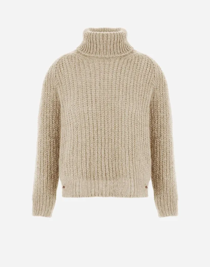 Herno SWEATER IN TWINKLE KNIT Cream Women Knitwear