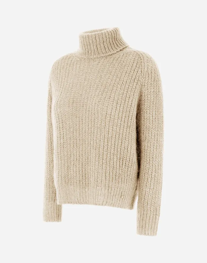 Herno SWEATER IN TWINKLE KNIT Cream Women Knitwear