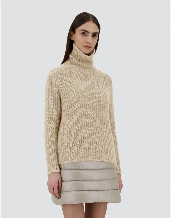 Herno SWEATER IN TWINKLE KNIT Cream Women Knitwear