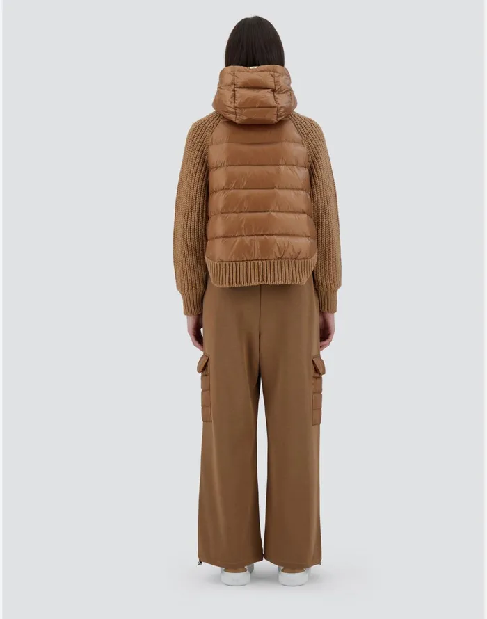 Herno SWEATSHIRT IN INFINITY WOOL AND NYLON ULTRALIGHT Camel Women Sweaters and Cardigan