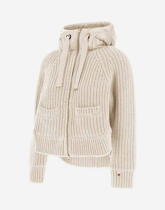 Herno SWEATSHIRT IN INFINITY WOOL AND NYLON ULTRALIGHT Chantilly Women Sweaters and Cardigan