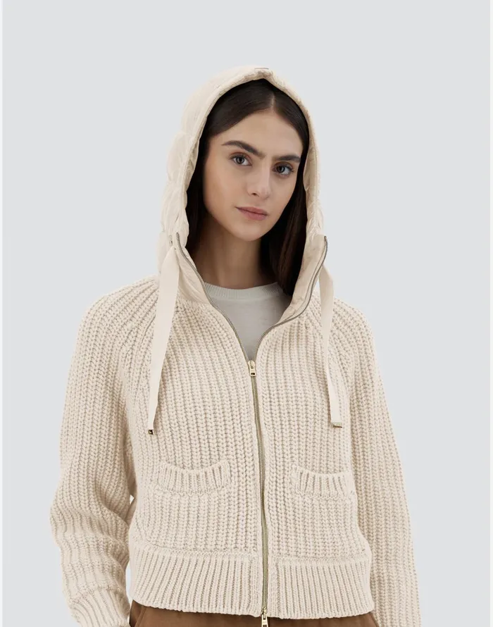 Herno SWEATSHIRT IN INFINITY WOOL AND NYLON ULTRALIGHT Chantilly Women Sweaters and Cardigan