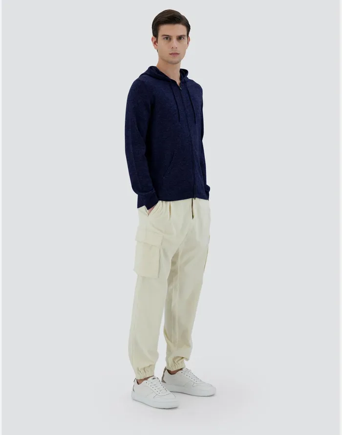 Herno SWEATSHIRT IN WOOL CASHMERE Navy Blue Men Knitwear