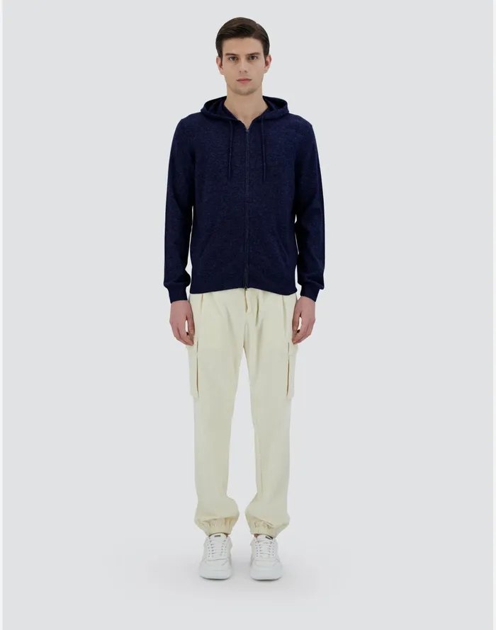 Herno SWEATSHIRT IN WOOL CASHMERE Navy Blue Men Knitwear