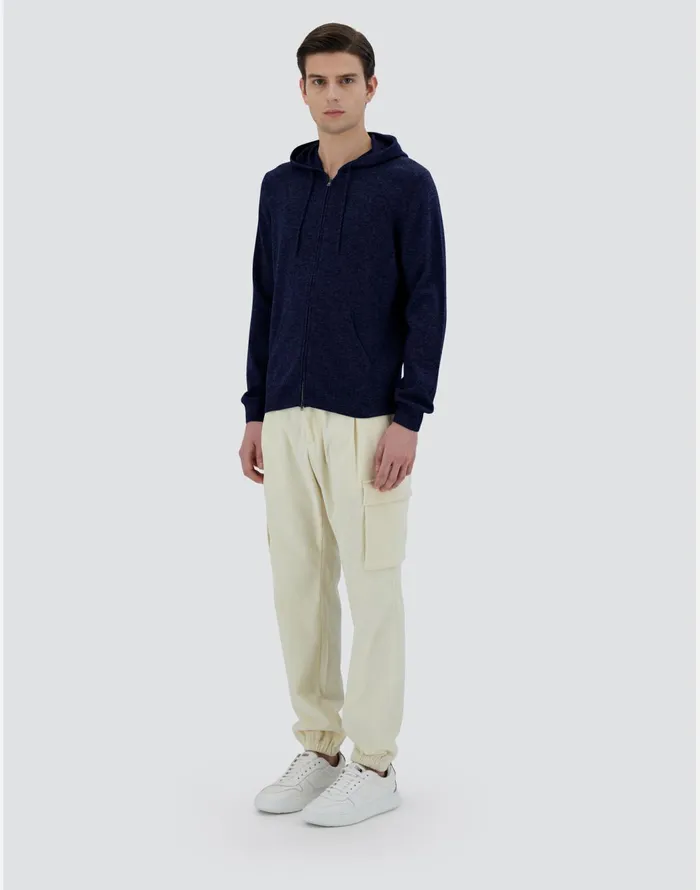 Herno SWEATSHIRT IN WOOL CASHMERE Navy Blue Men Knitwear