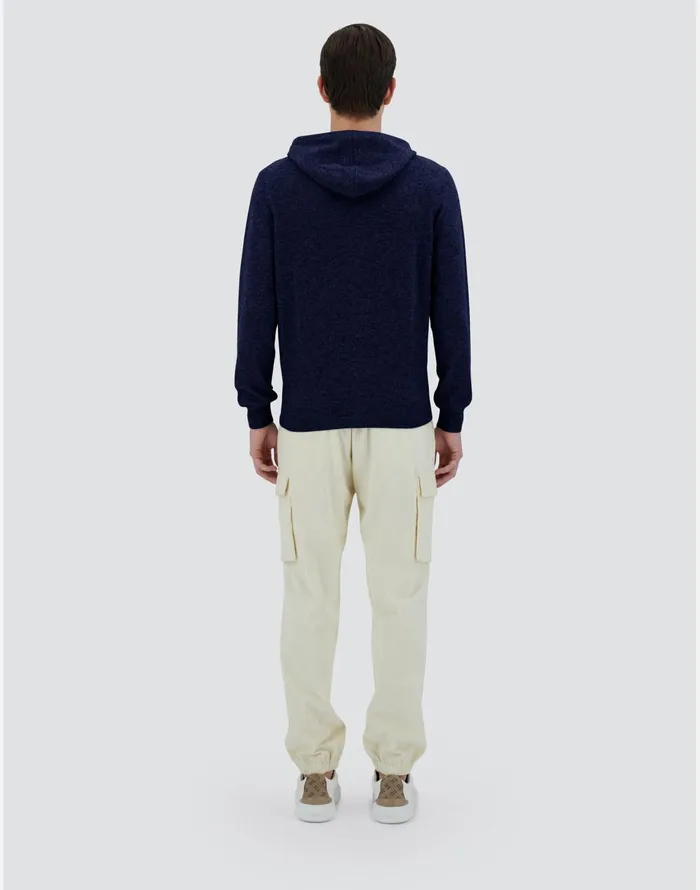 Herno SWEATSHIRT IN WOOL CASHMERE Navy Blue Men Knitwear
